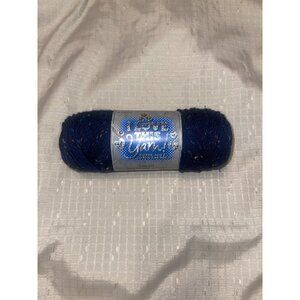 1 Skein I Love This Yarn 97% Acrylic 3% Rayon - Aran Wt - 5oz - Navy Tweed